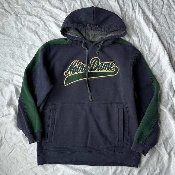 Vintage 00s jansport heavy cotton notre dame hoodie - Picture 2 of 8